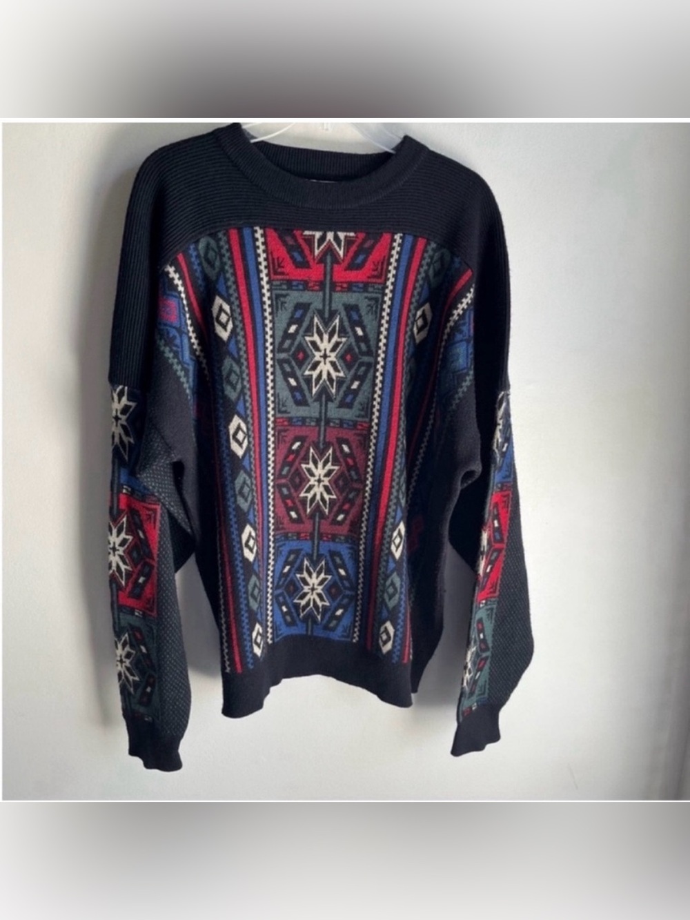 Obermeyer Wool Blend Sweater Alaska Print XL